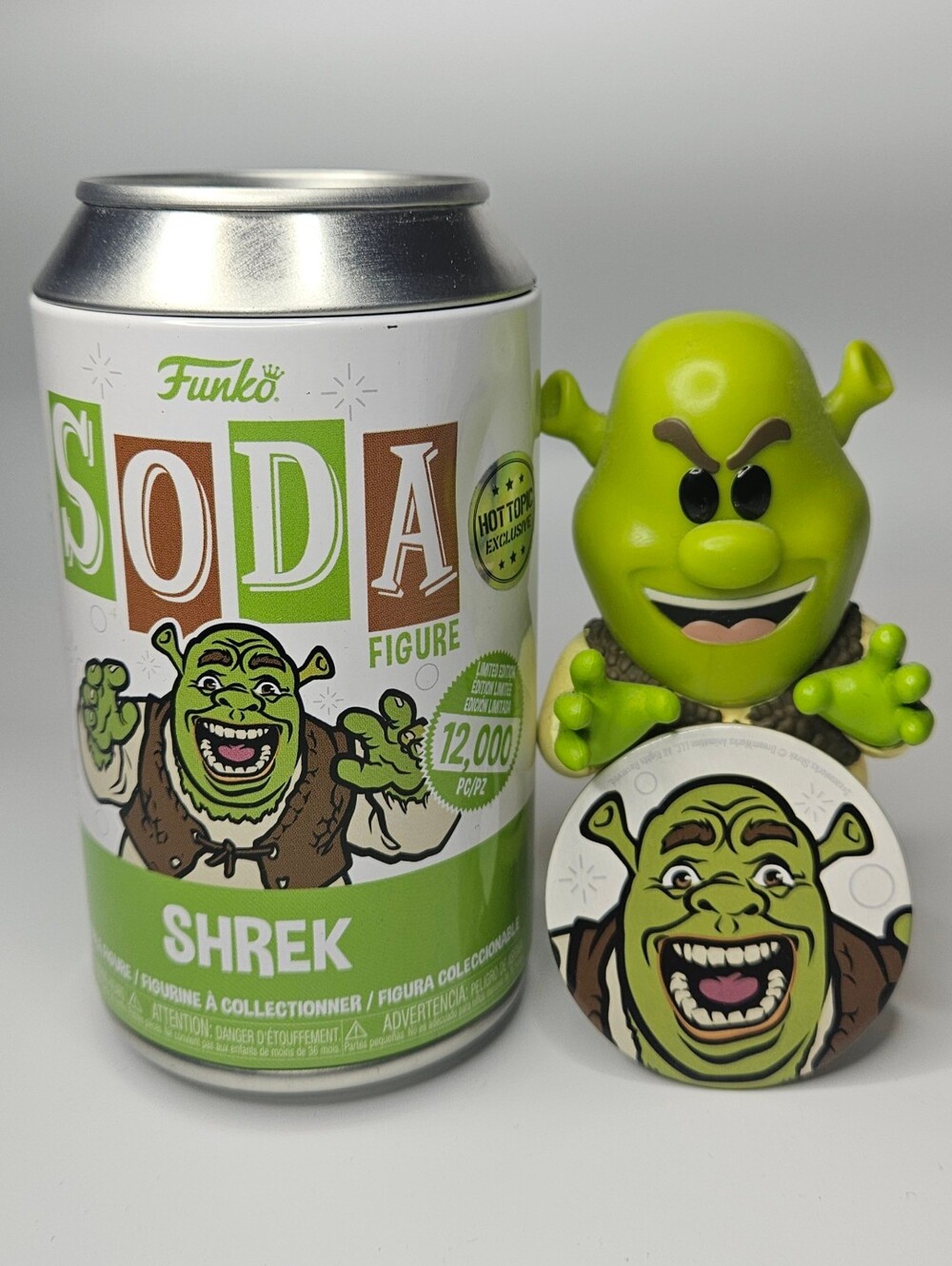 Funko Soda Shrek Hot Topic Limited Edition Figure Collectible Can & Pog